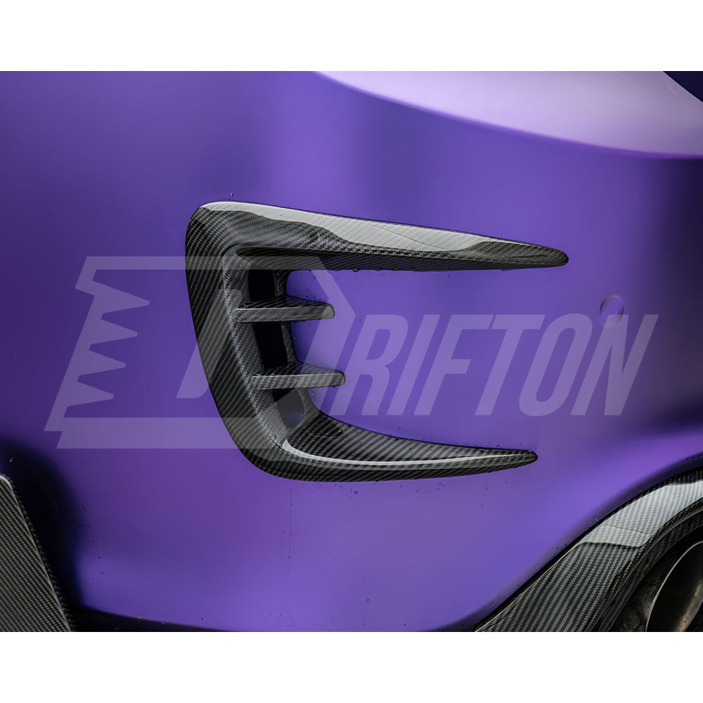 CMST Style Carbon Fiber Rear Bumper Canards For Dodge Charger 2015-2023