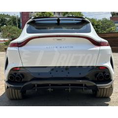 707 Style Dry Carbon Fiber With Portion Primer Rear Side Bumper & Rear Diffuser & Exhaust Tips For Aston Martin DBX