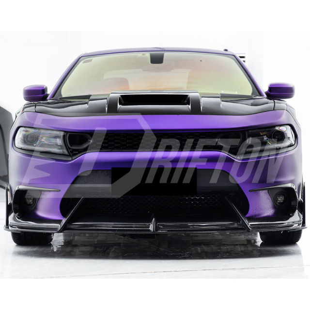 CMST Style Carbon Fiber Front Bumper Trim For Dodge Charger 2015-2023