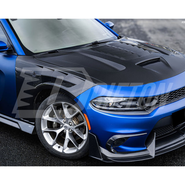 CMST Style Carbon Fiber Front Fenders For Dodge Charger 2015-2023