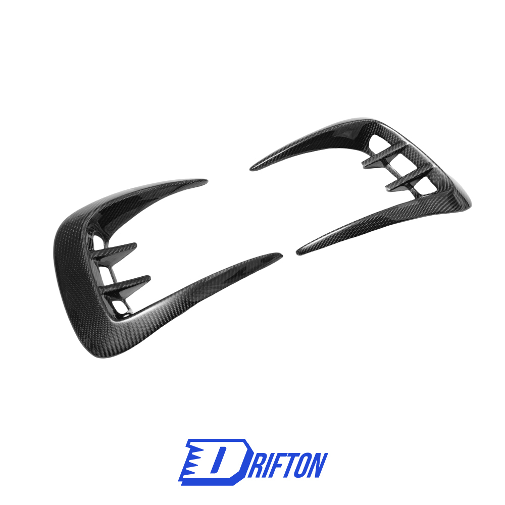 CMST Style Carbon Fiber Rear Bumper Canards For Dodge Charger 2015-2023