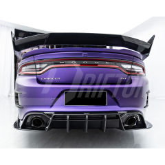 CMST Style Carbon Fiber Rear Bumper Canards For Dodge Charger 2015-2023