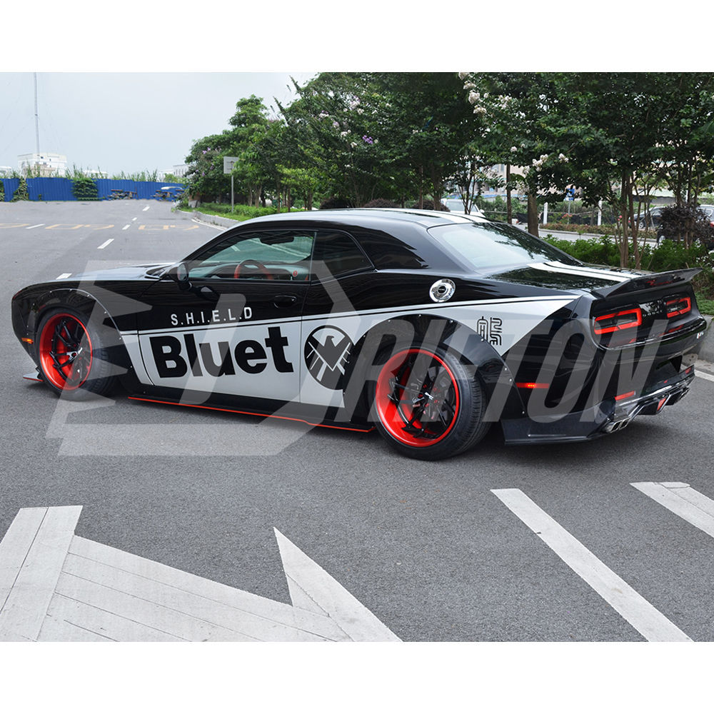 CMST Style Glass Fiber Wide Body Fender Flares Wheels Arches For Dodge Challenger 2015-2023