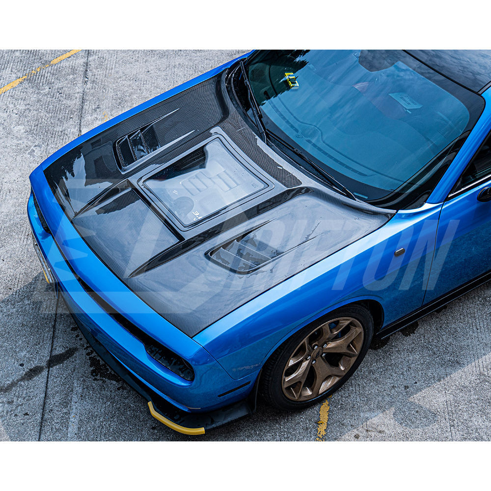 CMST Transparent Style Carbon Fiber Hood For Dodge Challenger 2008-2023