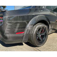 Hellcat Style Carbon Fiber Wide Body Wheels Flares Fender Extension For Dodge Challenger 2015-2023