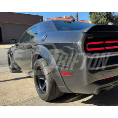 Hellcat Style Carbon Fiber Wide Body Wheels Flares Fender Extension For Dodge Challenger 2015-2023