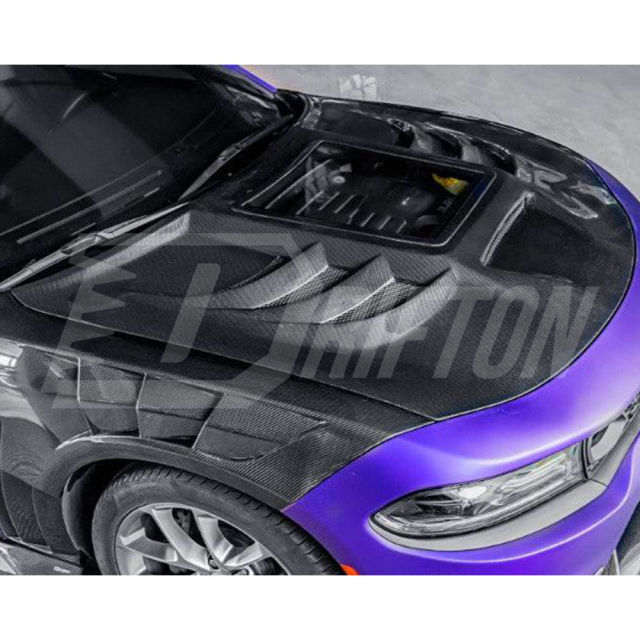 CMST V3 Transparent Style Carbon Fiber Hood For Dodge Charger 2015-2023