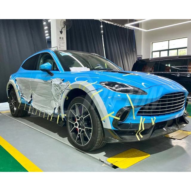 Mansory Style Dry Carbon Fiber Front Bumper Vent Trims For Aston Martin DBX