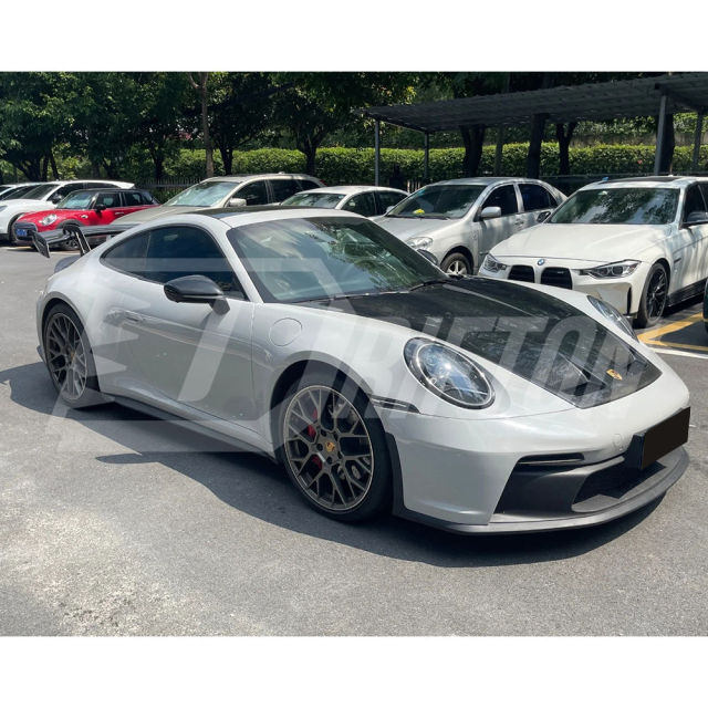 GT3 Style Dry Carbon Fiber Hood For Porsche 911 992 Carrera S 2019-2023