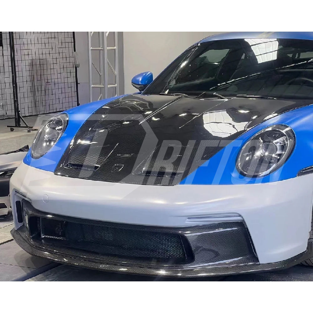 GT3 Style Dry Carbon Fiber Hood For Porsche 911 992 Carrera S 2019-2023