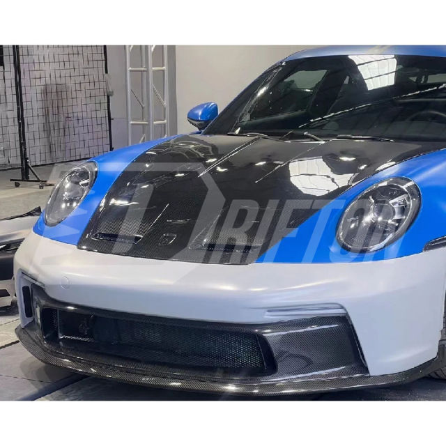GT3 Style Dry Carbon Fiber Hood For Porsche 911 992 Carrera S 2019-2023