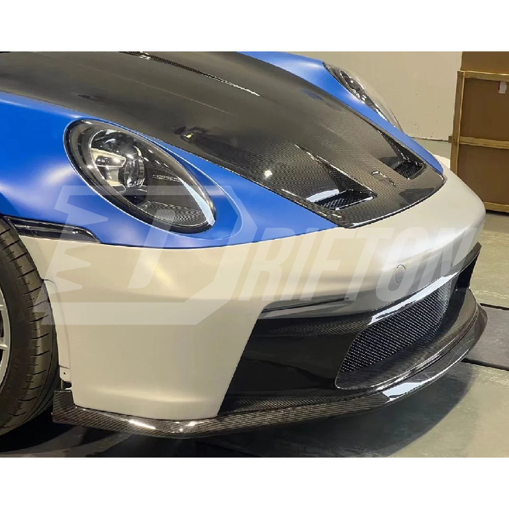 GT3 Style Dry Carbon Fiber Hood For Porsche 911 992 Carrera S 2019-2023