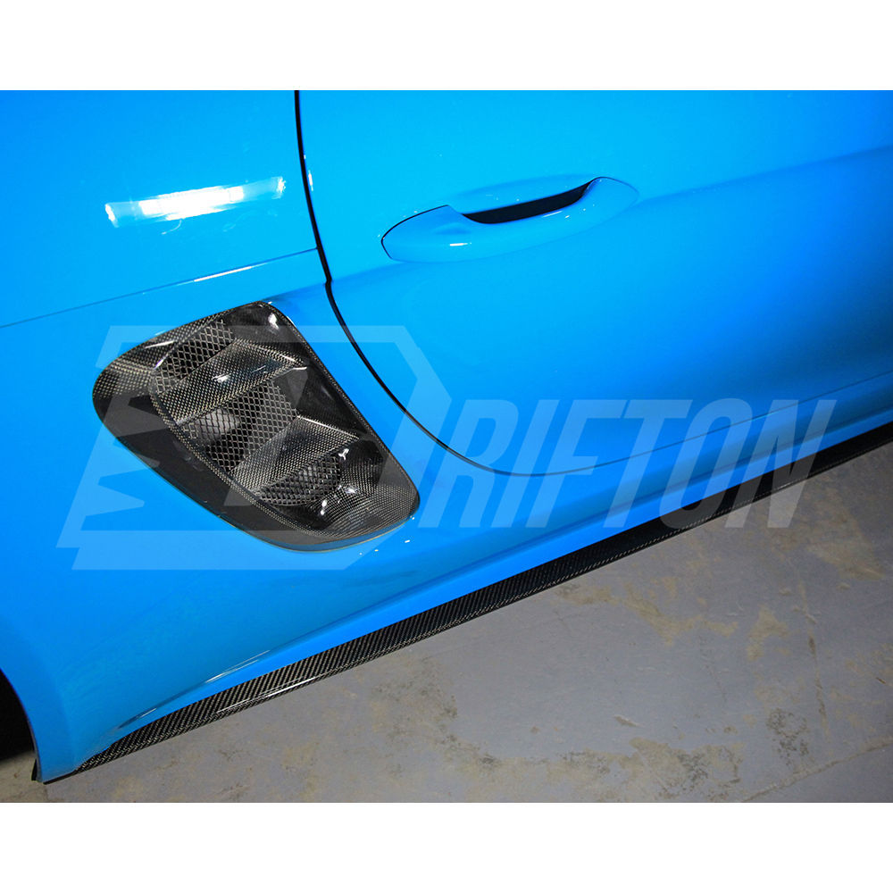 TechArt Style Carbon Fiber Side Skirt For Porsche 718 Cayman Boxster 2016-2025