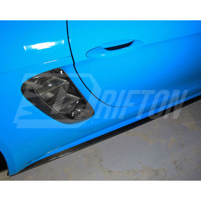 TechArt Style Carbon Fiber Side Skirt For Porsche 718 Cayman Boxster 2016-2025