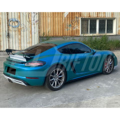 TechArt Style Carbon Fiber Side Skirt For Porsche 718 Cayman Boxster 2016-2025