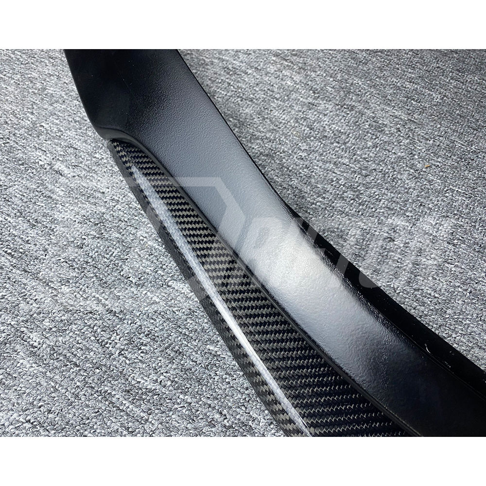 TechArt Style Partial Carbon Fiber Front Lip For Porsche 718 Cayman Boxster 2016-2025