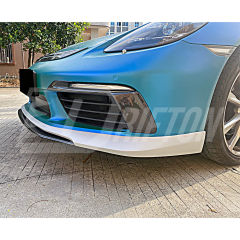 TechArt Style Partial Carbon Fiber Front Lip For Porsche 718 Cayman Boxster 2016-2025