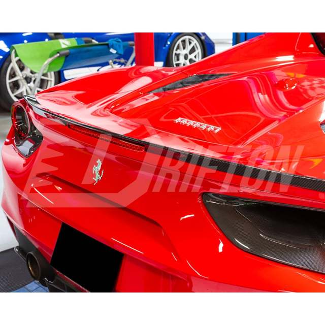 Novitec Sytle Dry Carbon Fiber Rear Trunk Spoiler For Ferrari 488 GTB 2015-2018