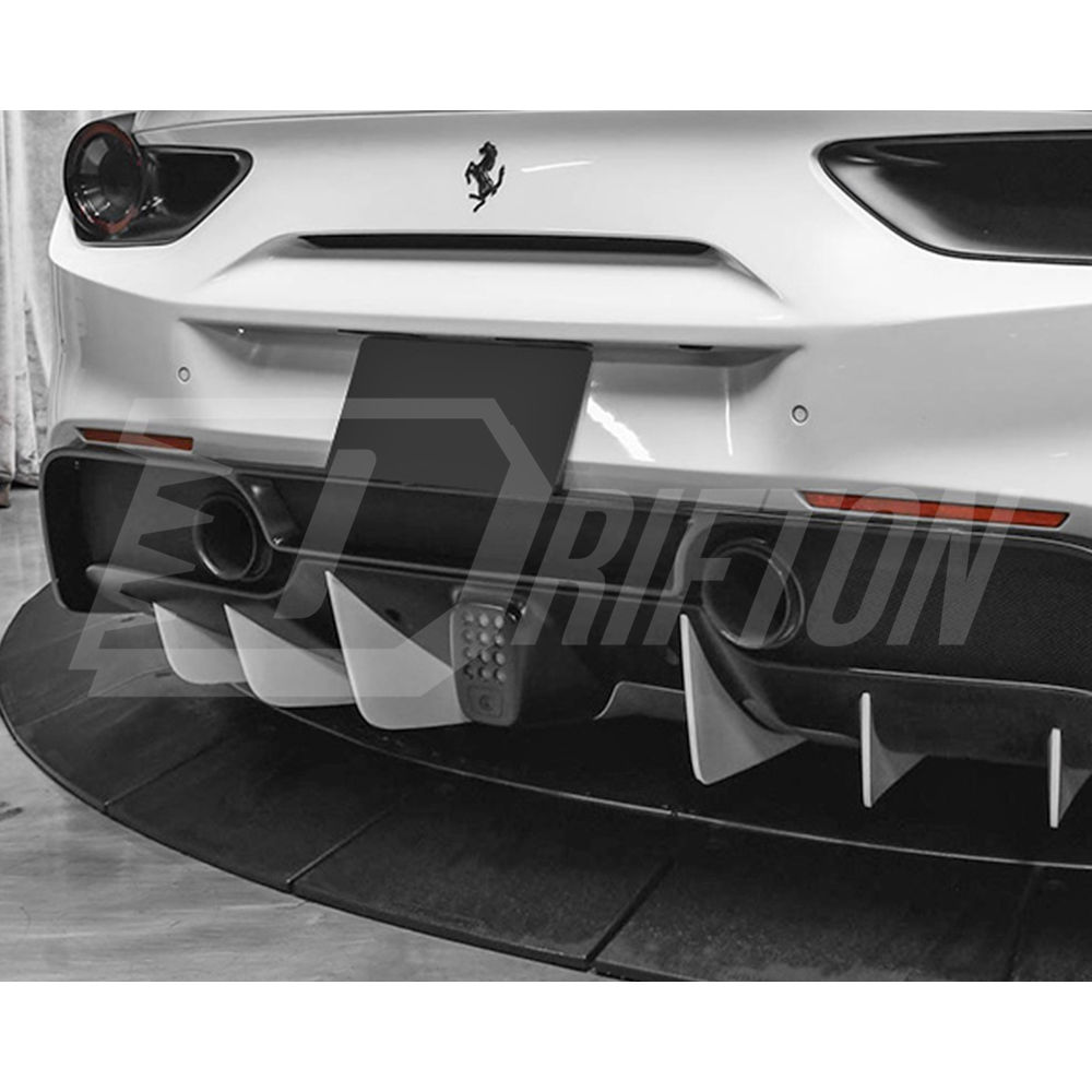 Novitec Style Dry Carbon Fiber Diffuser Light Cover For Ferrari 488 GTB Spider 2015-2018