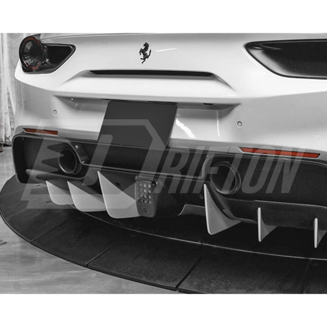 Novitec Style Dry Carbon Fiber Diffuser Light Cover For Ferrari 488 GTB Spider 2015-2018