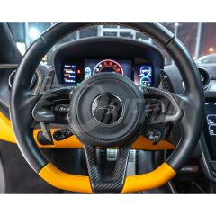 OEM Style Dry Carbon Fiber Steering Wheel Trim Cover For McLaren 570S 570GT 600LT 2015-2020