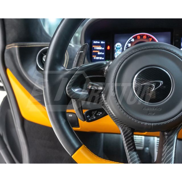 OEM Style Dry Carbon Fiber Steering Wheel Trim Cover For McLaren 570S 570GT 600LT 2015-2020