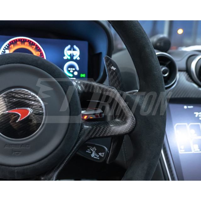OEM Style Dry Carbon Fiber Steering Wheel Trim Cover For McLaren 570S 570GT 600LT 2015-2020
