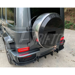 BraBx Style Dry Carbon Fiber Rear Spare Wheel Tire Cover For Mercedes Benz G-Class W465 G63 AMG W465 G500 G450 G550 G580 2024-ON