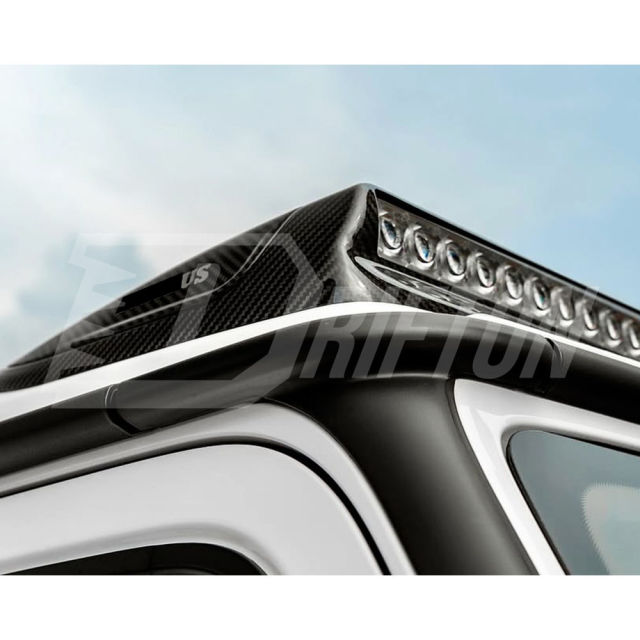 W465 BraBx G800 Style Dry Carbon Fiber Front Roof LED Light Bar Spoiler For Mercedes Benz G-Class W465 G63 AMG W465 G500 G450 G550 G580 2024-ON