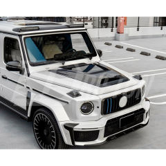 W465 BraBx G800 Style Dry Carbon Fiber Front Roof LED Light Bar Spoiler For Mercedes Benz G-Class W465 G63 AMG W465 G500 G450 G550 G580 2024-ON