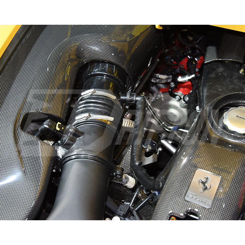 Dry Carbon Fiber Engine Bay Panels Set For Ferrari F8 Spider 2019-2022