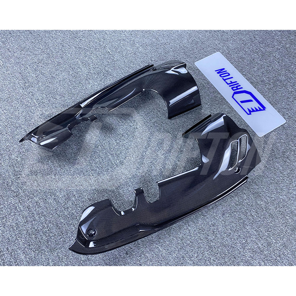 Dry Carbon Fiber Engine Bay Panels Set For Ferrari F8 Spider 2019-2022