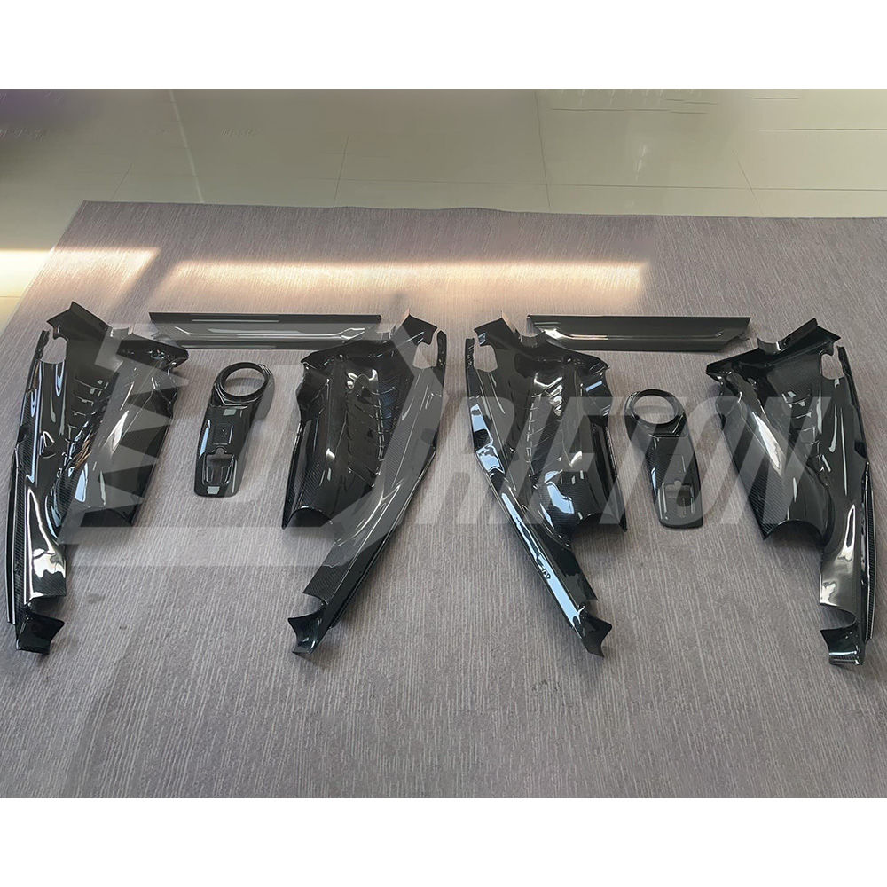 Dry Carbon Fiber Engine Bay Panels Set For Ferrari F8 Tributo 2019-2022