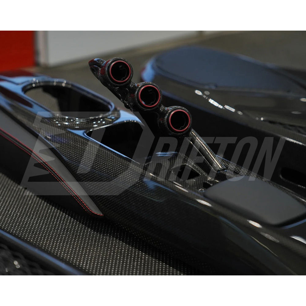 Pista Upgrade Dry Carbon Fiber Interiors Kit Center Console Bridge For Ferrari F8 Spider 2019-2022