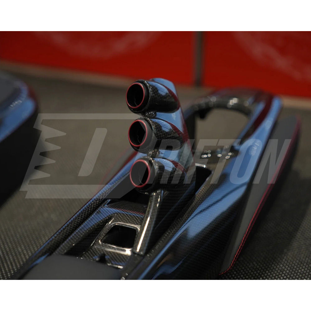 Pista Upgrade Dry Carbon Fiber Interiors Kit Center Console Bridge For Ferrari F8 Spider 2019-2022