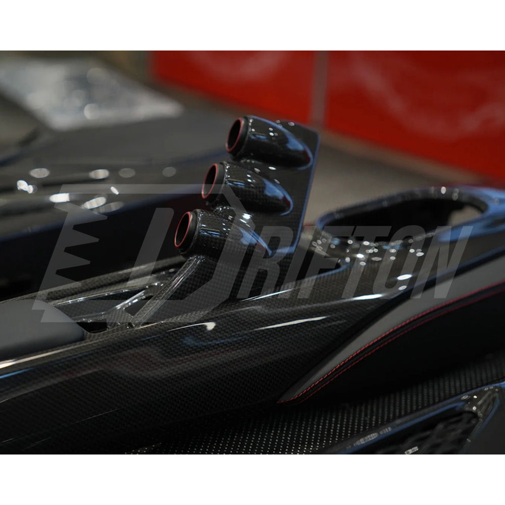 Pista Upgrade Dry Carbon Fiber Interiors Kit Center Console Bridge For Ferrari F8 Spider 2019-2022