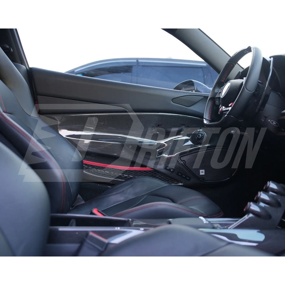 Dry Carbon Fiber Door Panel For Ferrari F8 Tributo Spider 2019-2022