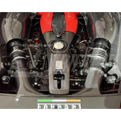 Dry Carbon Fiber Engine Bay Lock Latch Cover For Ferrari F8 Tributo Spider 2019-2022