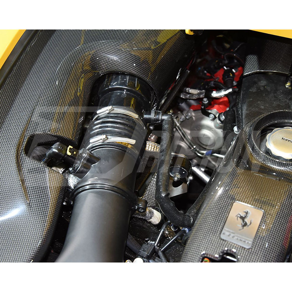 Dry Carbon Fiber Engine Bay Panels Set For Ferrari F8 Spider 2019-2022