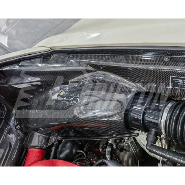 Dry Carbon Fiber Engine Bay Panels Set For Ferrari F8 Tributo 2019-2022
