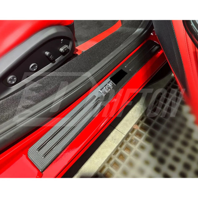 Dry Carbon Fiber Interiors Kits Door Sills For Ferrari F8 Tributo Spider 2019-2022