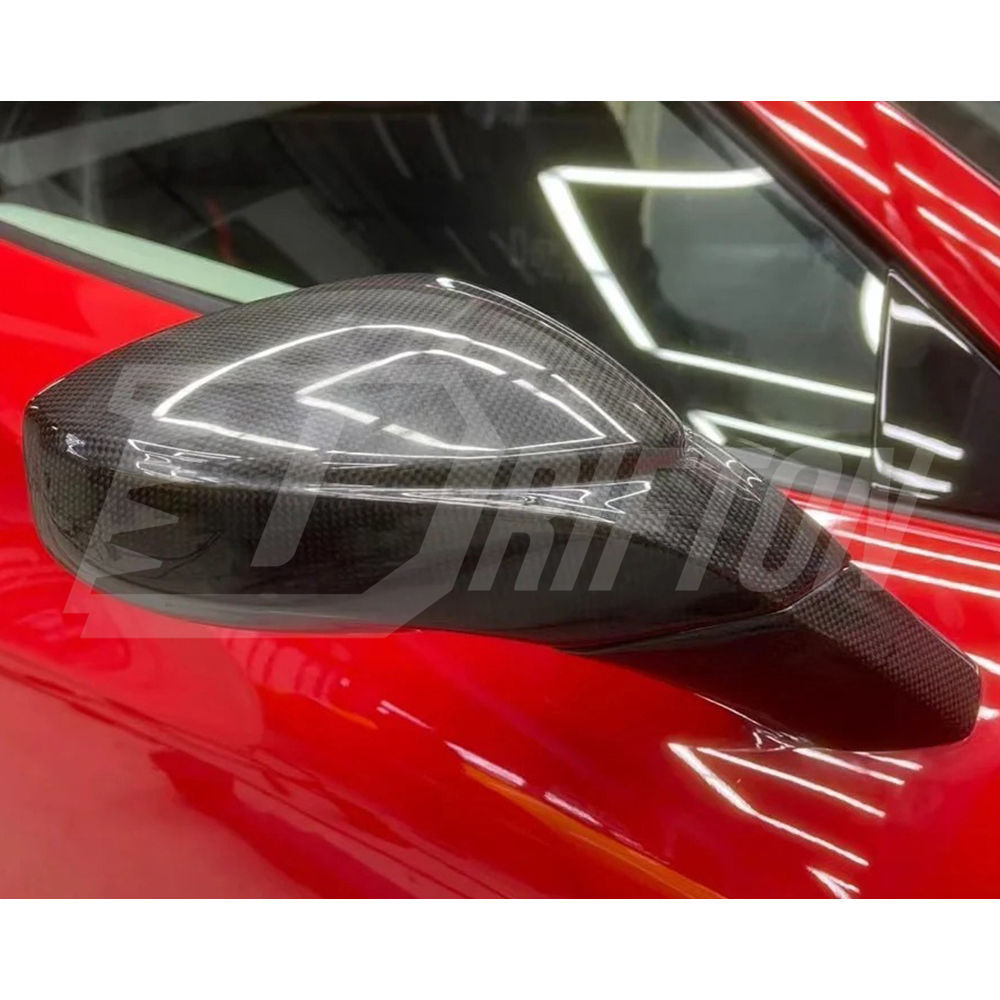 OEM Style Dry Carbon Fiber Side Mirror Housing For Ferrari F8 Tributo Spider 2019-2022
