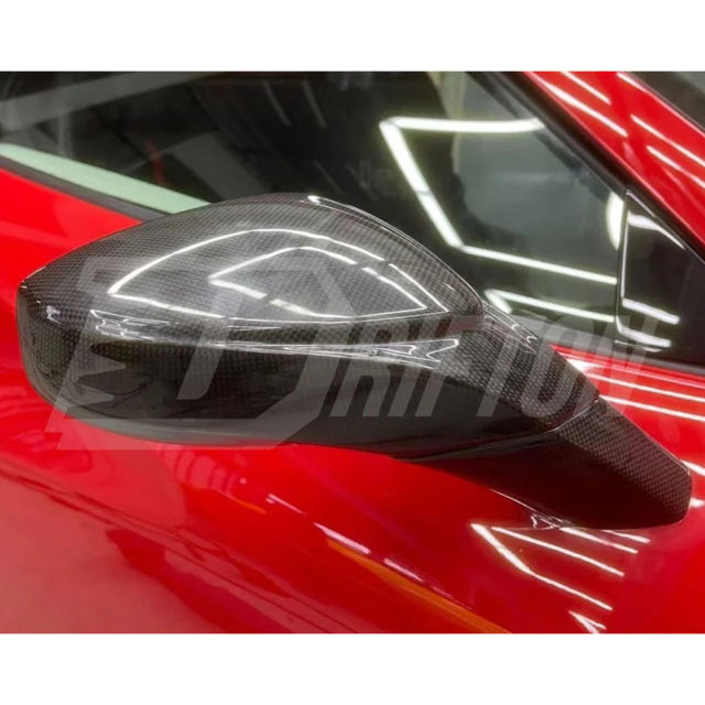 OEM Style Dry Carbon Fiber Side Mirror Housing For Ferrari F8 Tributo Spider 2019-2022