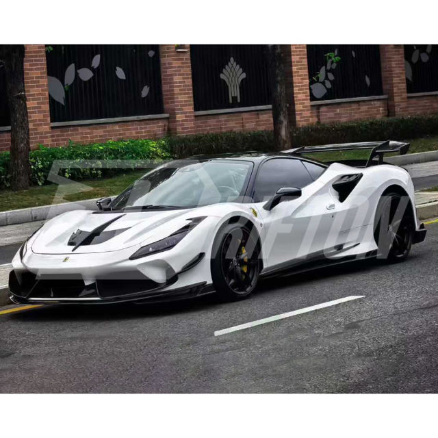 XX GT Style Dry Carbon Fiber Rear Spoiler For Ferrari F8 2019-2022