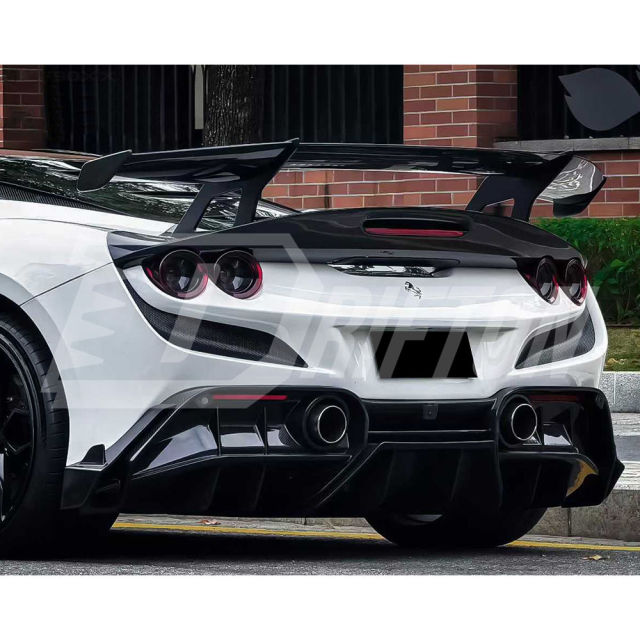 XX GT Style Dry Carbon Fiber Rear Spoiler For Ferrari F8 2019-2022