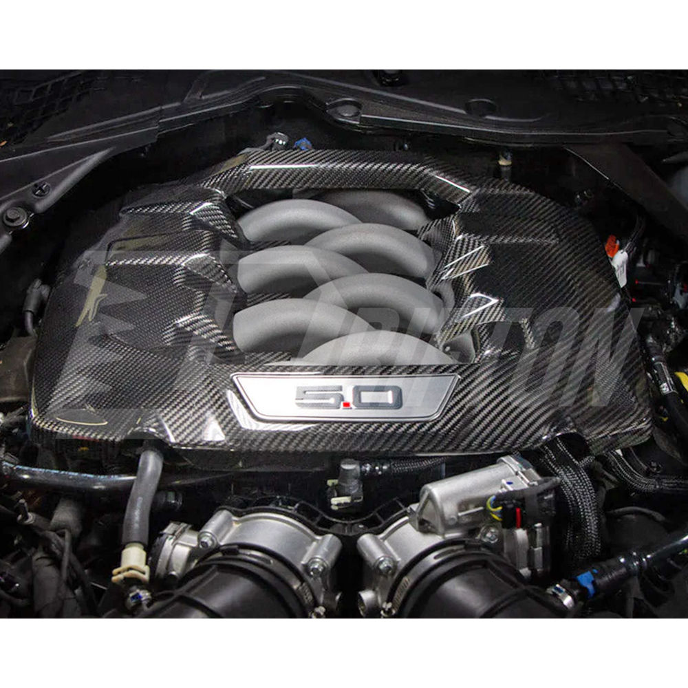 5.0L V8 Dry Carbon Fiber Engine Cover For Ford Mustang Gen7 S650 2024-On