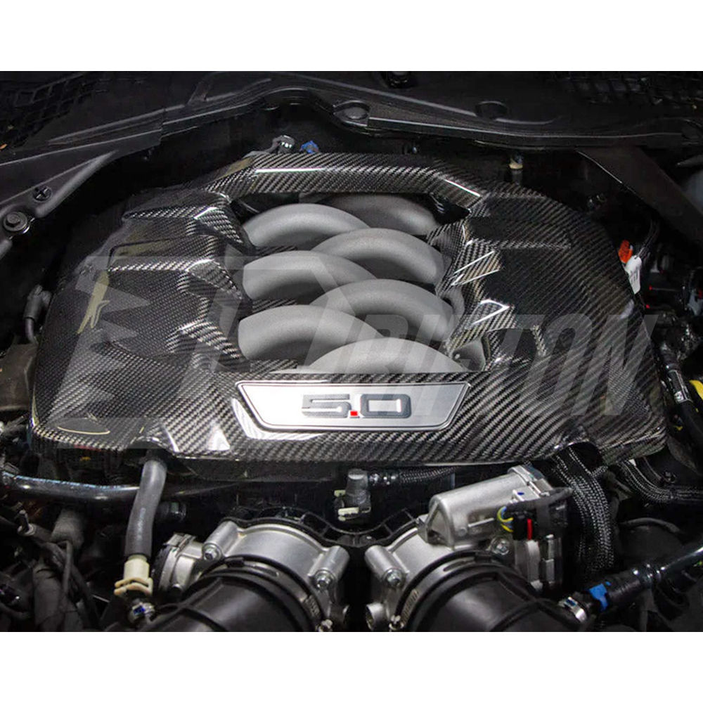 5.0L V8 Dry Carbon Fiber Engine Cover For Ford Mustang Gen7 S650 2024-On