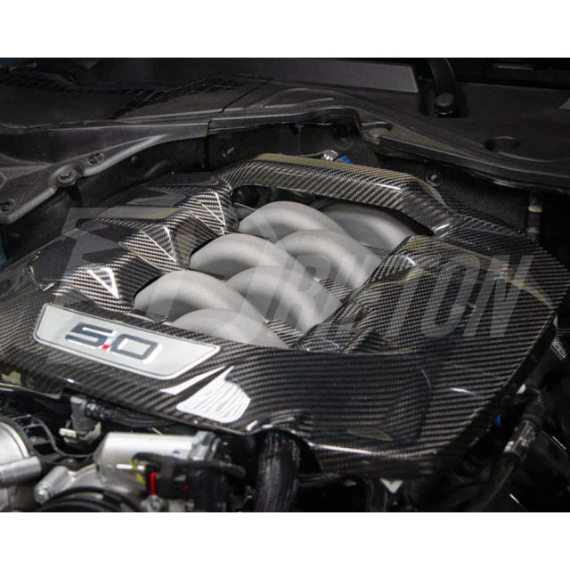 5.0L V8 Dry Carbon Fiber Engine Cover For Ford Mustang Gen7 S650 2024-On