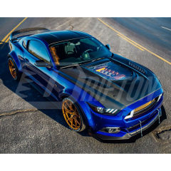CMST V2 Transparent Style Carbon Fiber Hood For Ford Mustang Gen6 S550.1 2015-2017