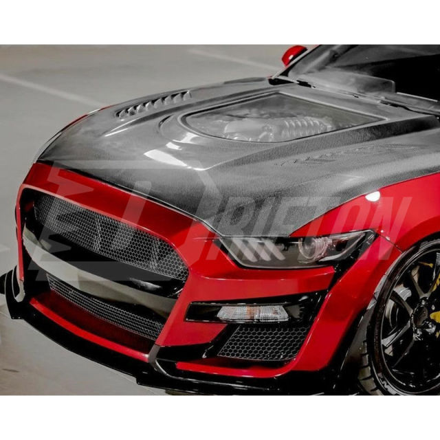 CMST V2 Transparent Style Carbon Fiber Hood For Ford Mustang Gen6 S550.1 2015-2017